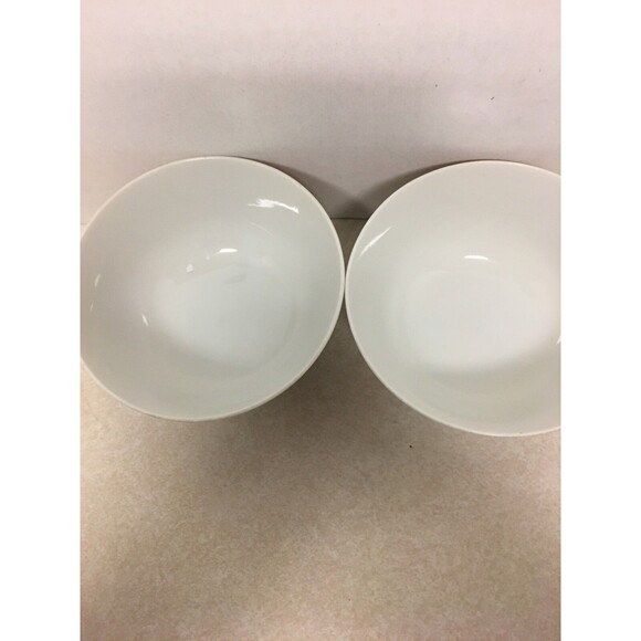 2 Vintage Great China Porcelain Rice Bowl White Red 4 1/4" - Picture 2 of 4